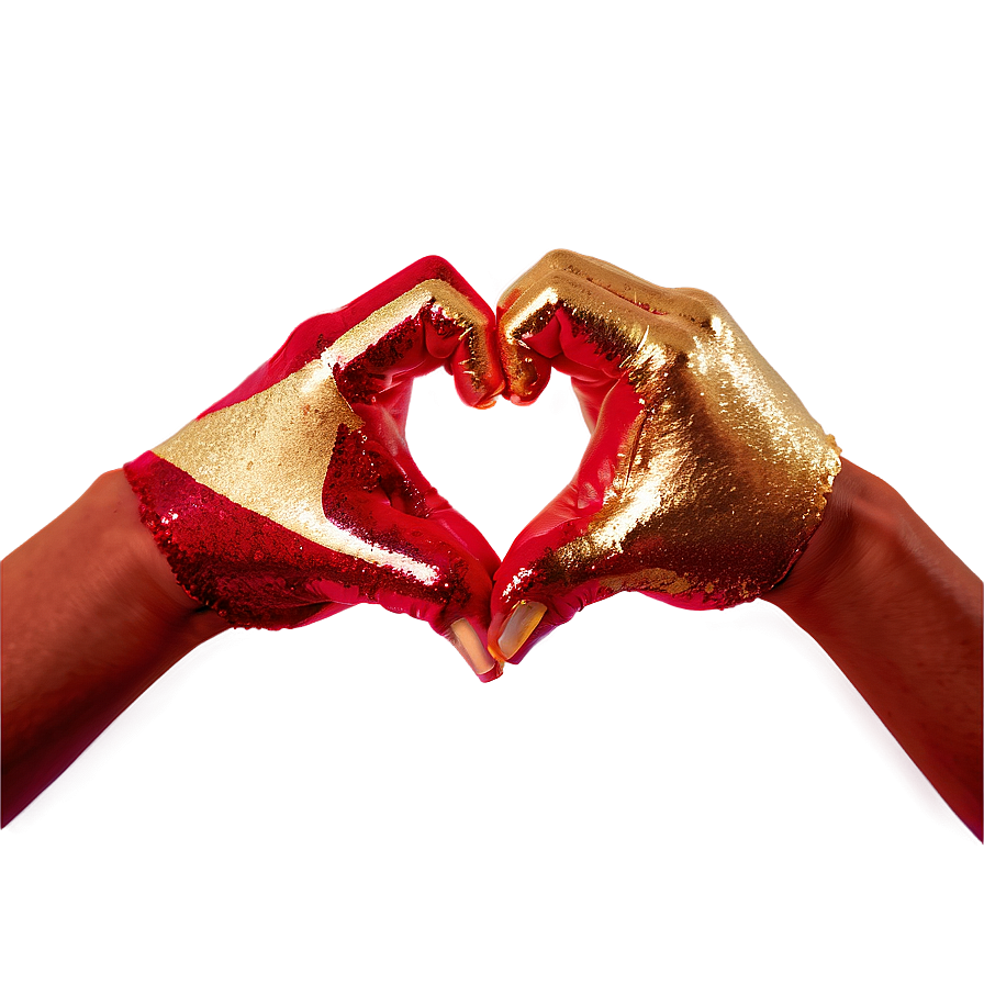 Glitter Heart Hands Png Xky PNG Image