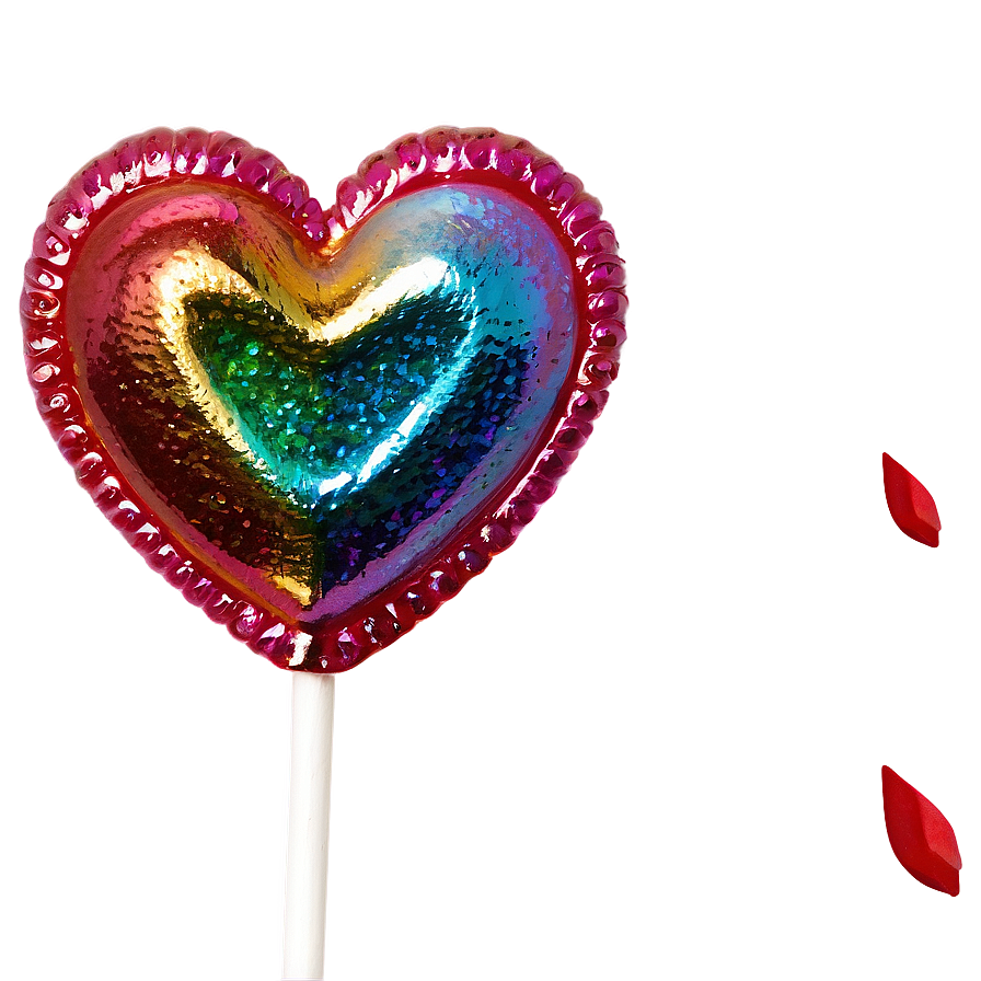 Glitter Heart Lollipop Png Ghx85 PNG Image