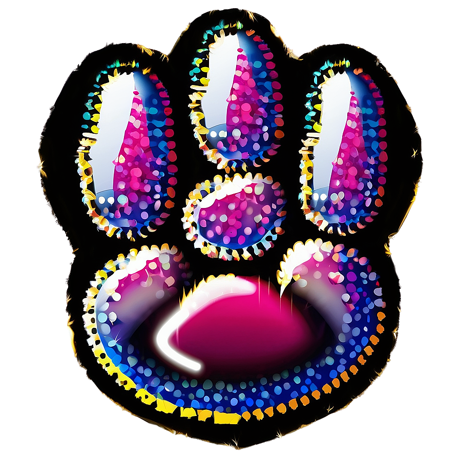 Glitter Paw Print Png 05032024 PNG Image