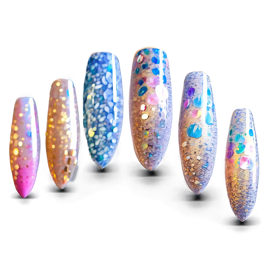 Glitter Single Acrylic Nail Png 06272024 PNG Image