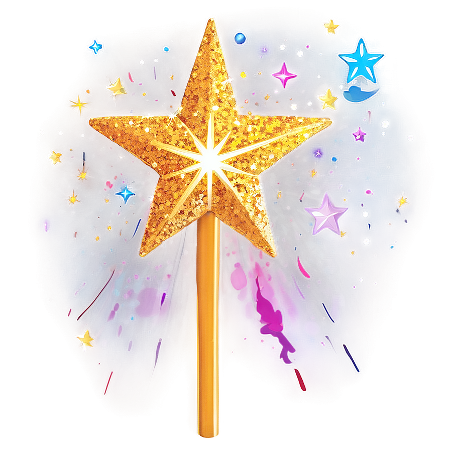 Glitter Star Wand Png 06132024 PNG Image