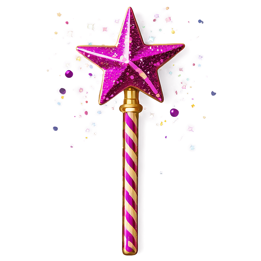 Glitter Star Wand Png Vrj PNG Image