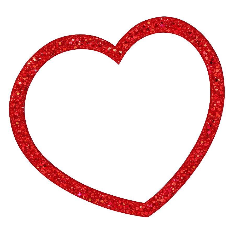 Glitter Valentine Heart Png Seu PNG Image