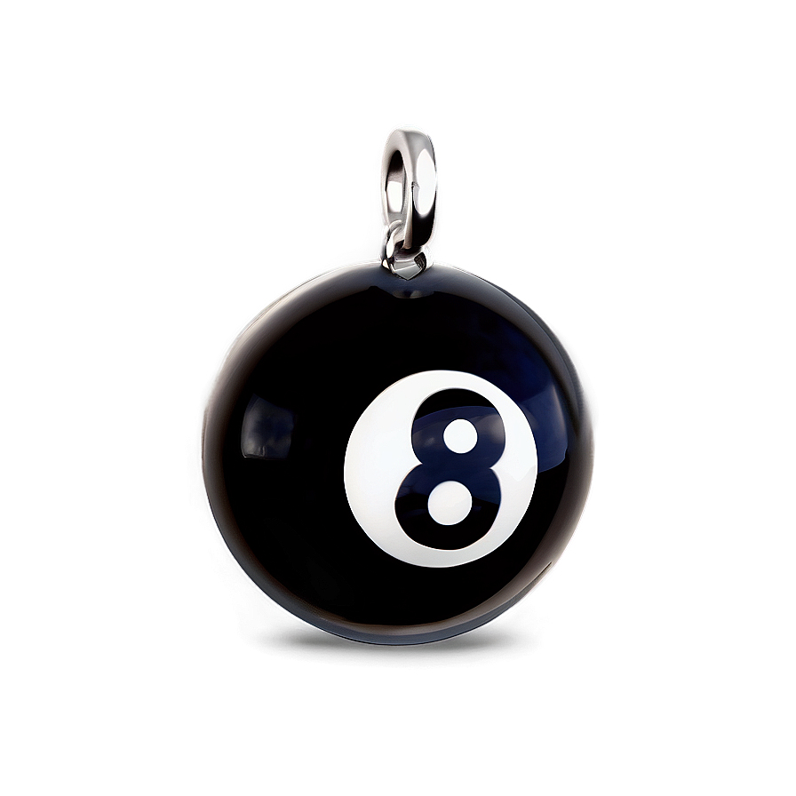 Glittering 8 Ball Charm Png 81 PNG Image