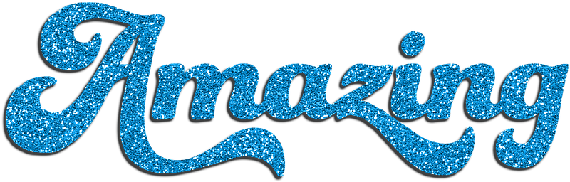 Glittering Amazing Text PNG Image