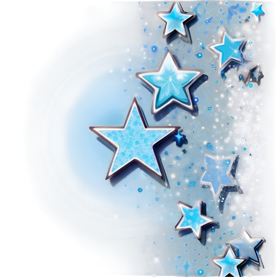 Glittering Blue Stars Effect Png Cuf54 PNG Image