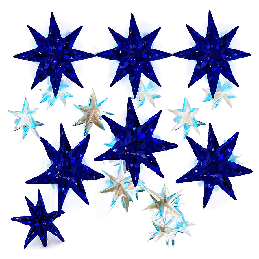 Glittering Blue Stars Effect Png Uja45 PNG Image