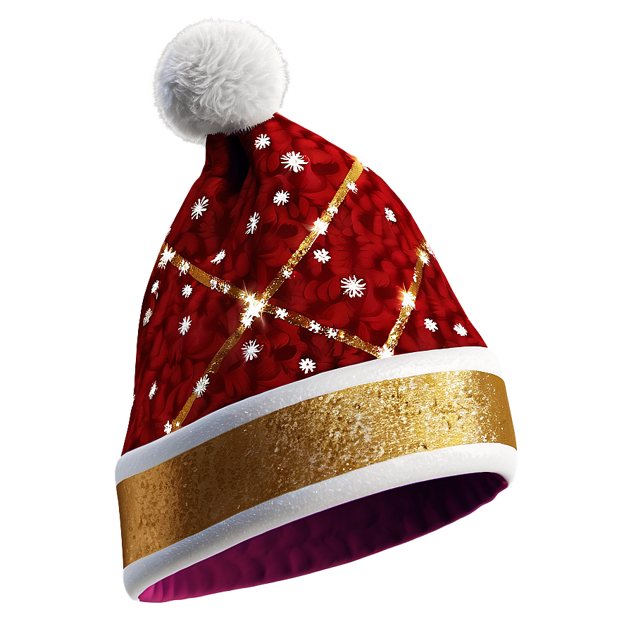 Glittering Christmas Hat Png Flv PNG Image