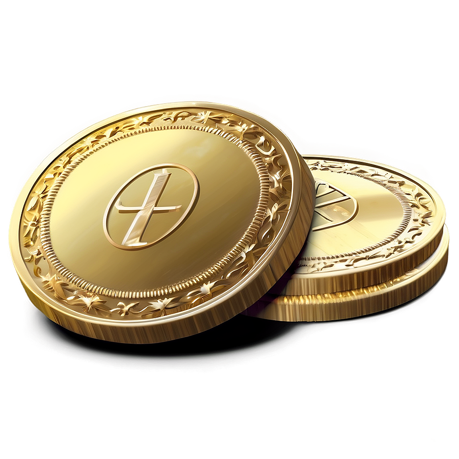 Glittering Gold Coin Png Tfg PNG Image