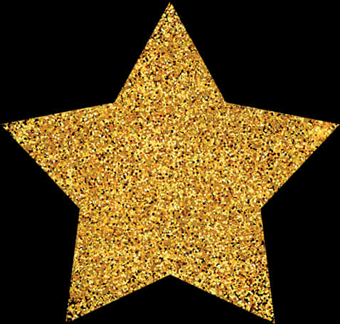 Glittering Gold Star Graphic PNG Image