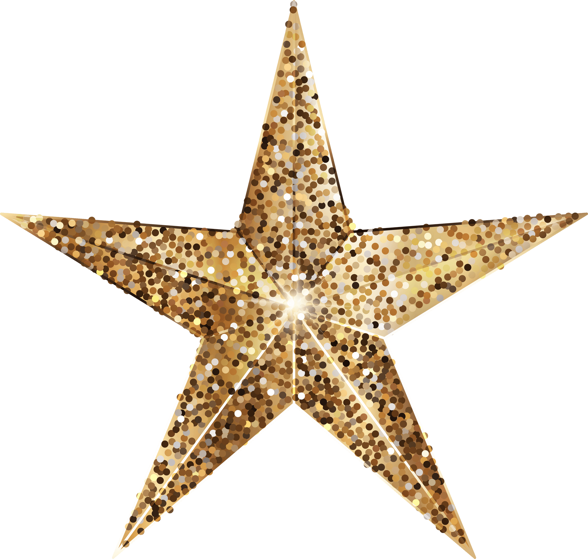 Glittering Golden Star.png PNG Image