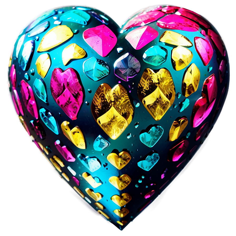 Glittering Heart Png Sdd PNG Image