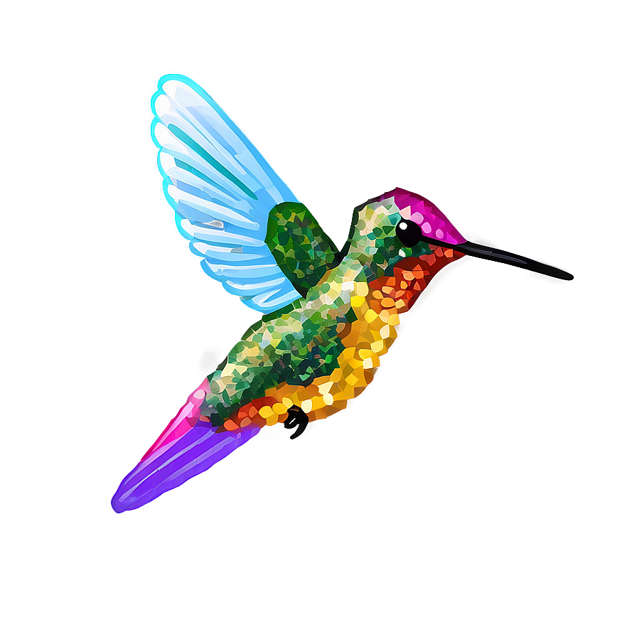 Glittering Hummingbird Png Pac70 PNG Image