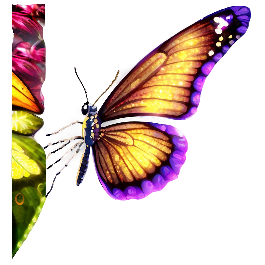 Glittering Purple Butterfly Png Fpl79 PNG Image