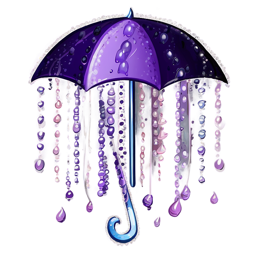 Glittering Purple Rain Png Abt PNG Image