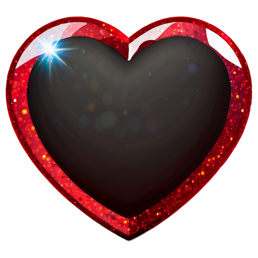 Glittering Red Heart Emoji Png Qqy PNG Image