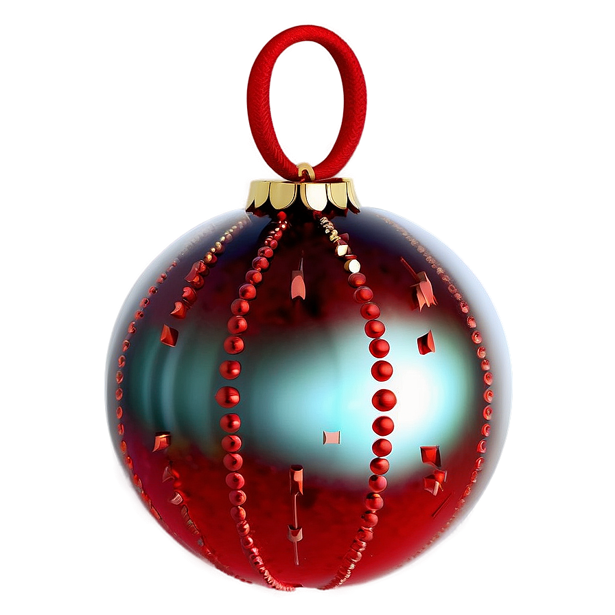 Glittering Red Ornament Png 06212024 PNG Image