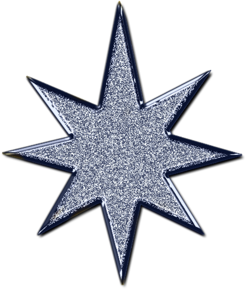 Glittering Silver Star PNG Image