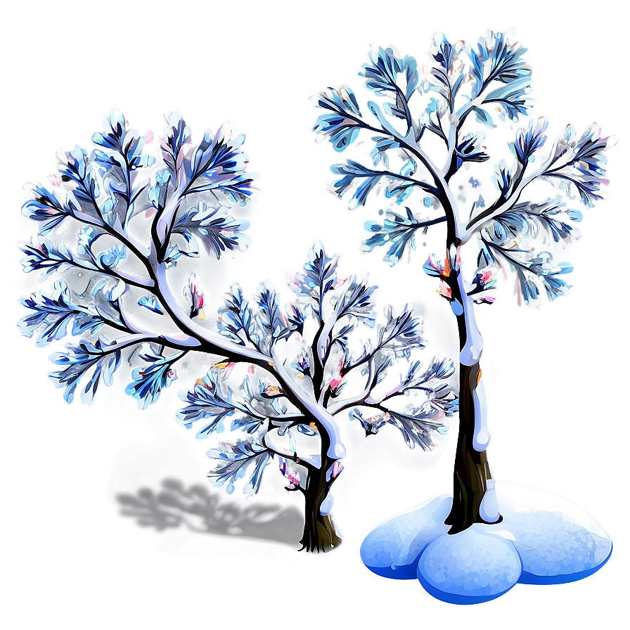 Glittering Snow Tree Png Wgh79 PNG Image