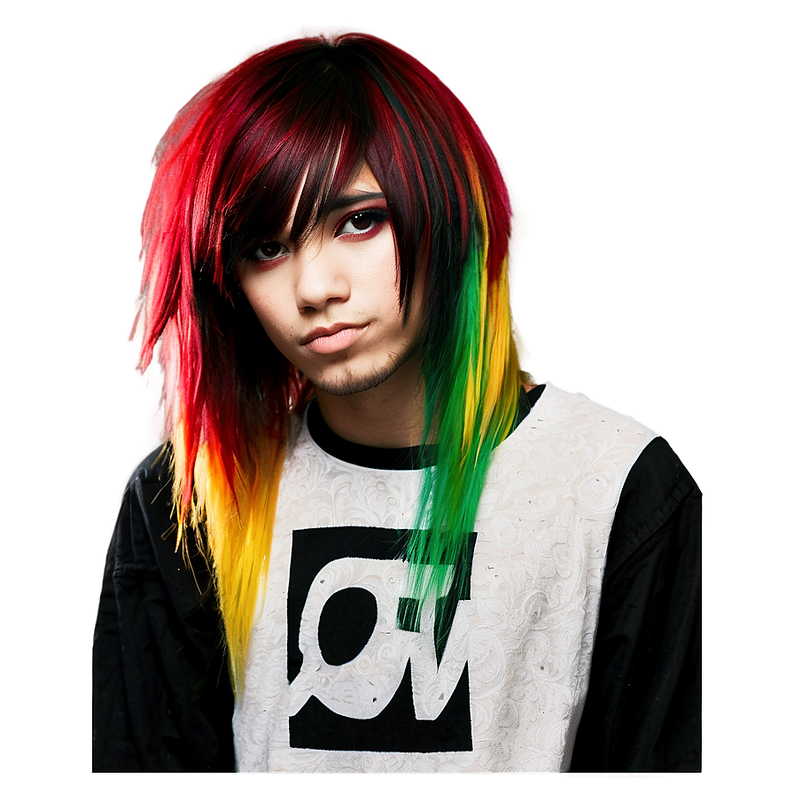 Glittery Emo Hair Style Png 05252024 PNG Image