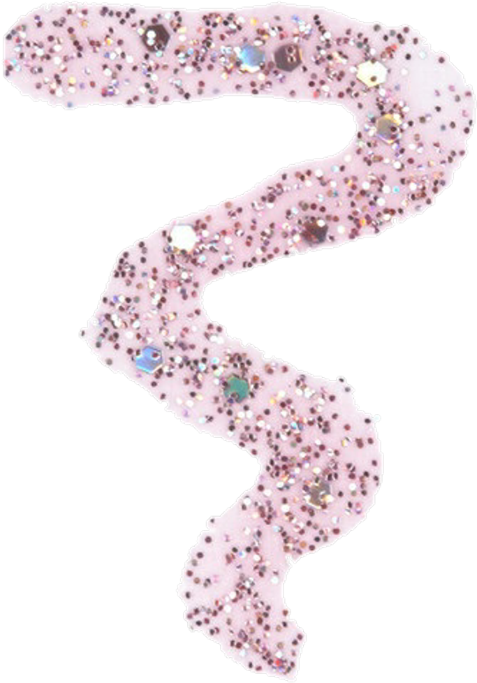 Glittery Pink Question Mark PNG Image