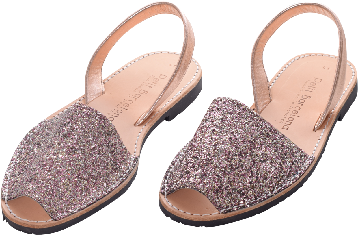 Glittery Pink Sandals Isolated PNG Image