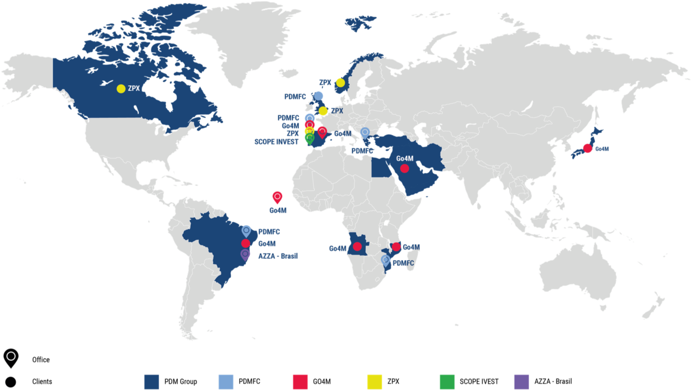 Global Business Presence Map PNG Image