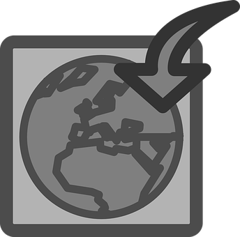 Global Download Icon PNG Image