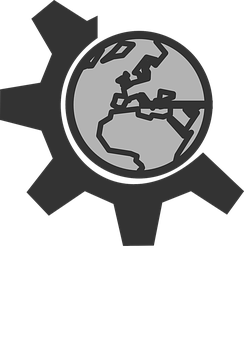 Global Gear Icon PNG Image