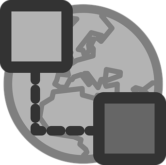 Global Network Connection Icon PNG Image