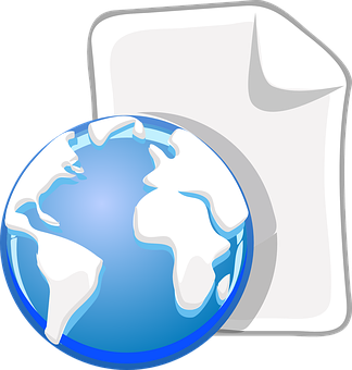 Globeand Documents Icon PNG Image