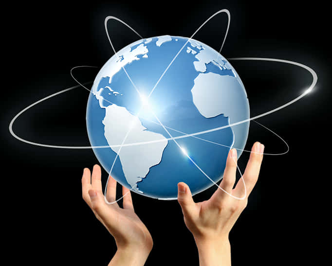 Globein Hands Illustration PNG Image