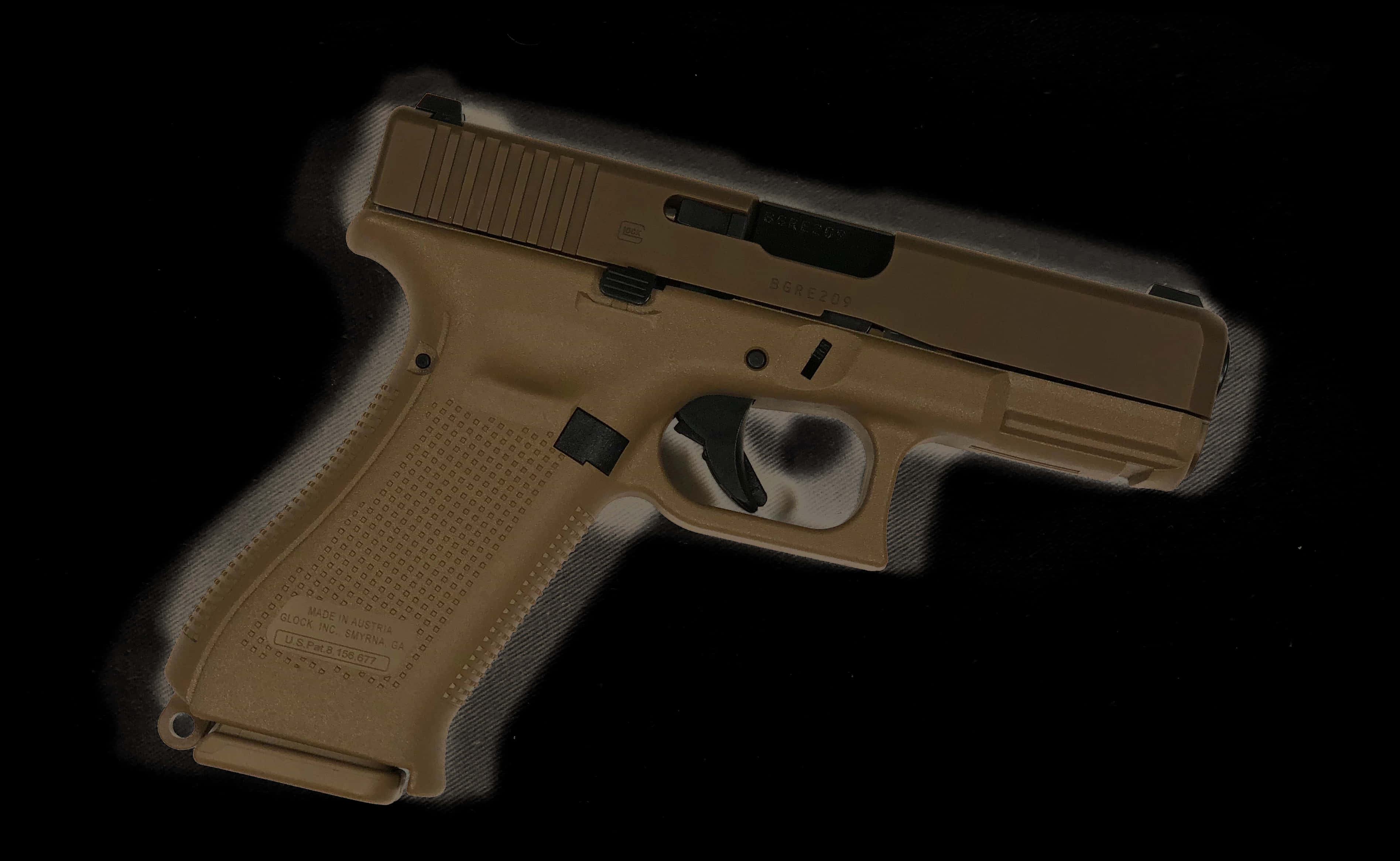 Glock Pistolon Black Background PNG Image