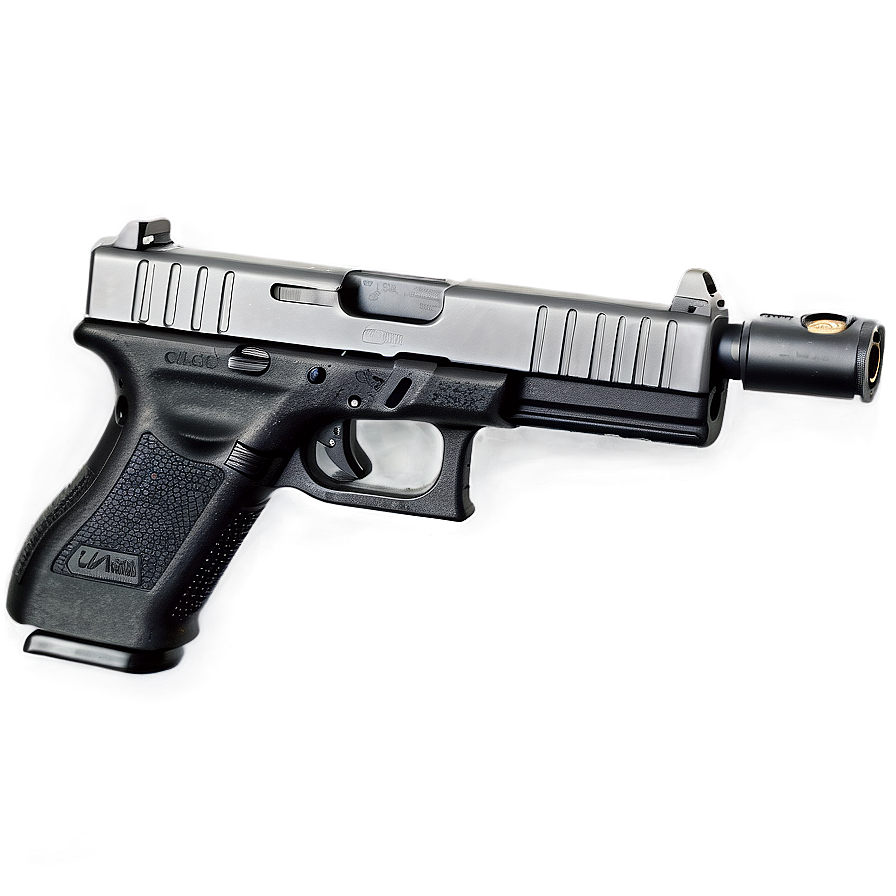 Glock With Extended Magazine Png Snl68 PNG Image