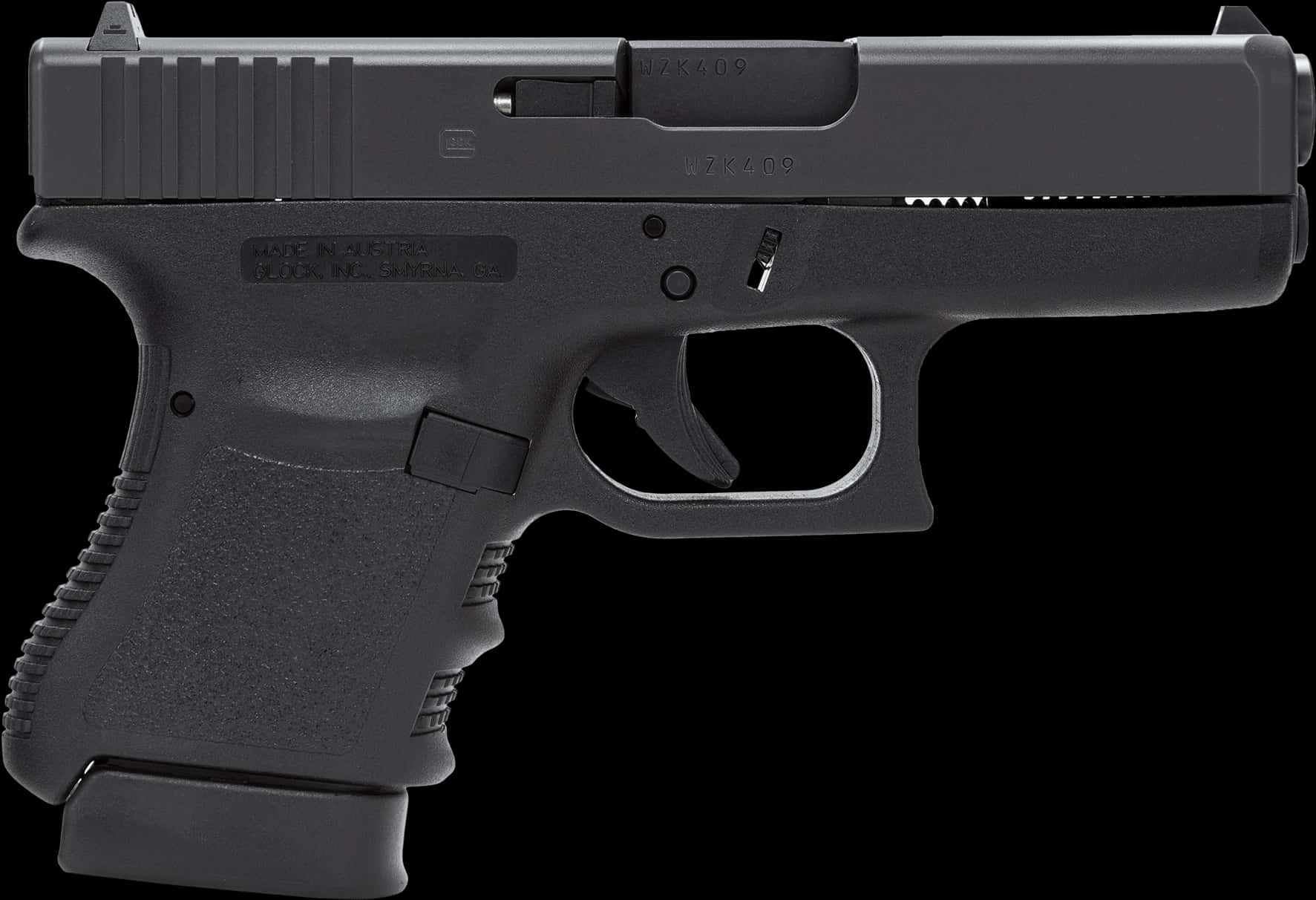 Glock19 Gen4 Side View PNG Image