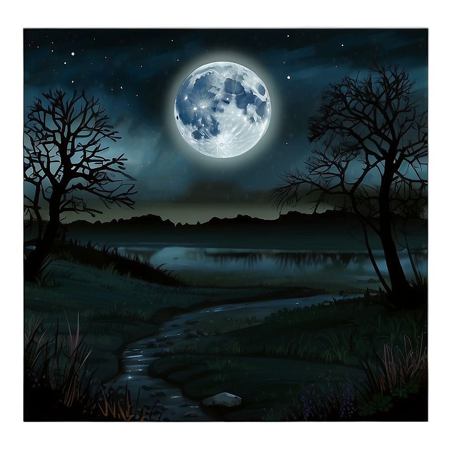 Gloomy Night Landscape Png 3 PNG Image