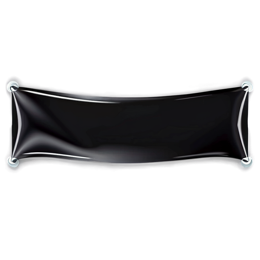 Glossy Black Banner Png Etv PNG Image