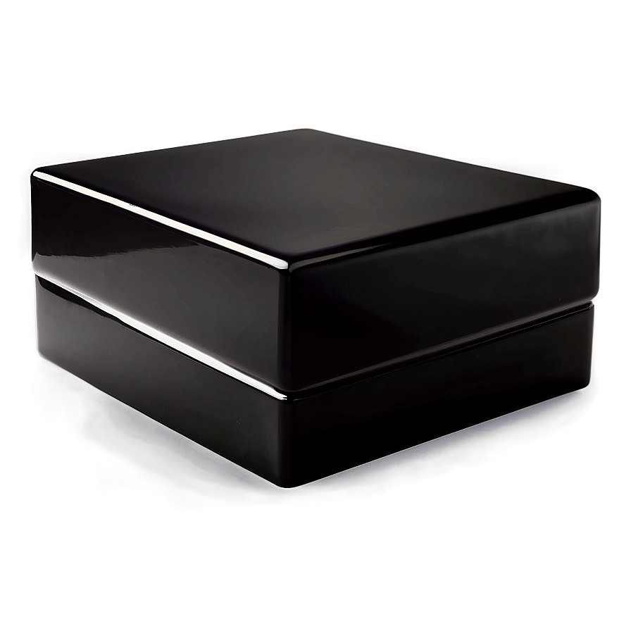 Glossy Black Box Png Mpu PNG Image