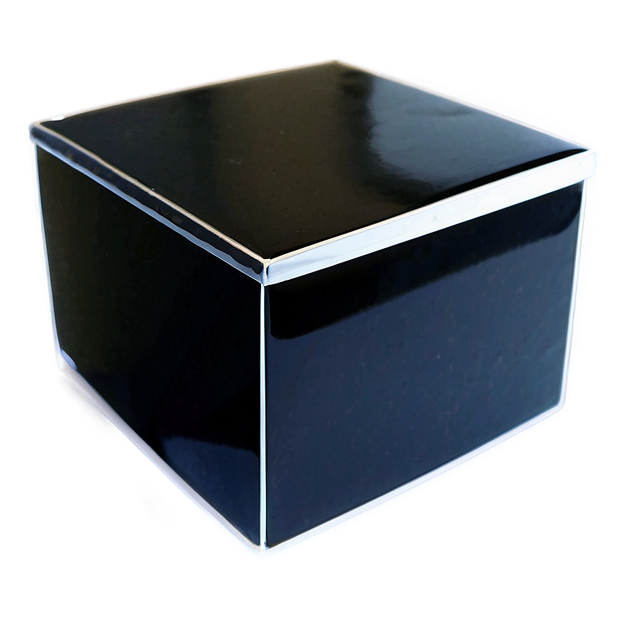 Glossy Black Box Png Rww PNG Image