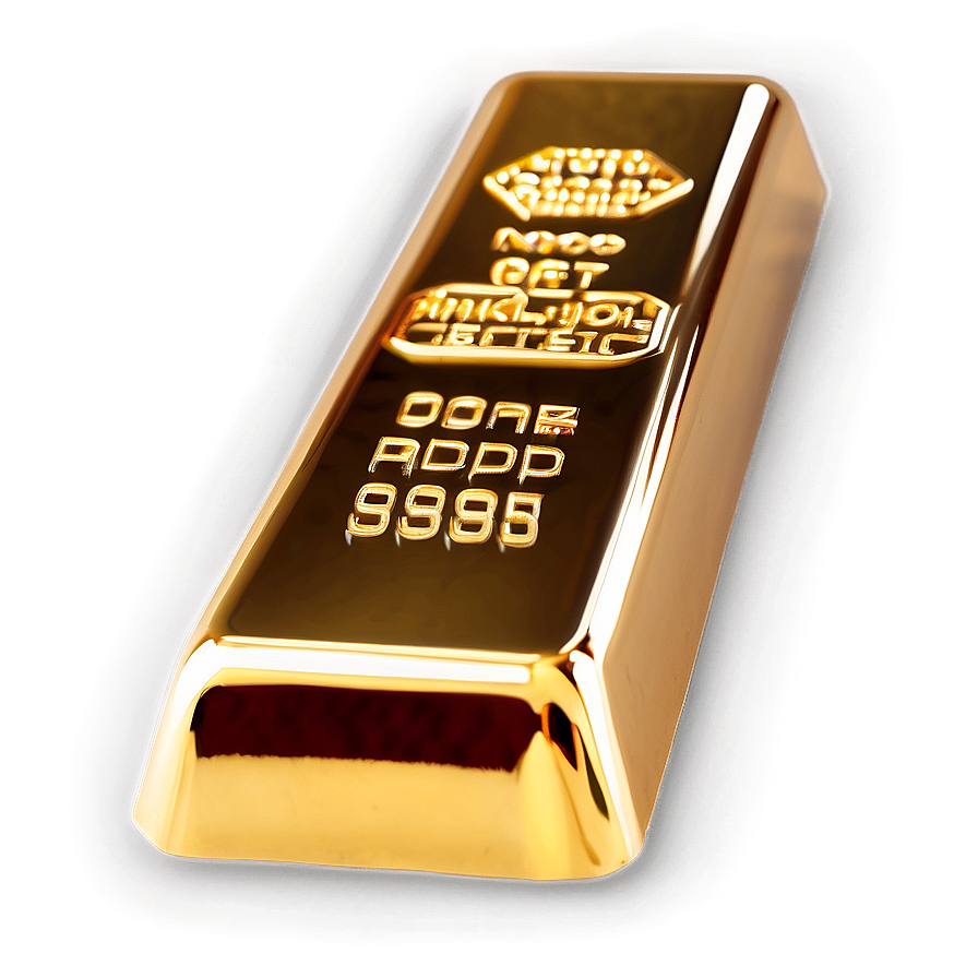 Glossy Gold Ingot Image Png Pcu74 PNG Image