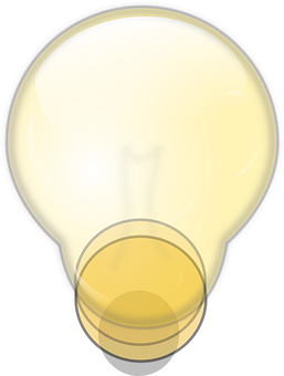 Glossy Light Bulb Graphic PNG Image