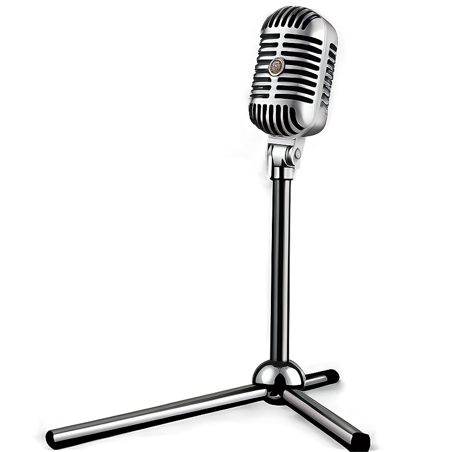 Glossy Microphone On Stand Png Etv PNG Image