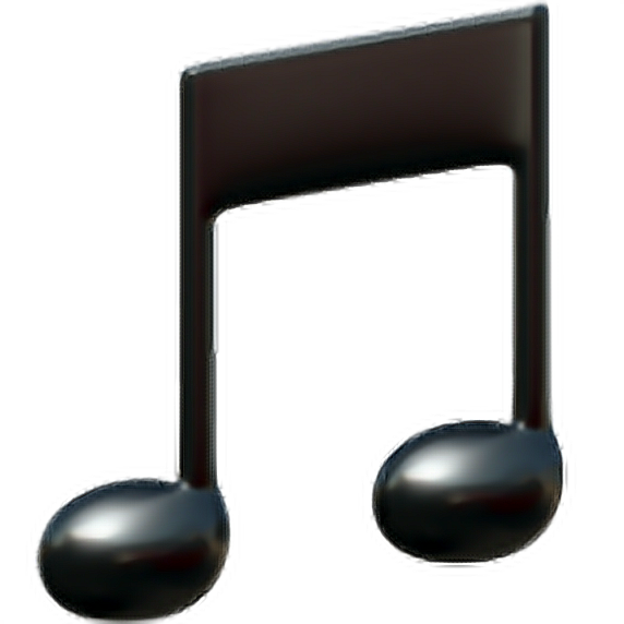 Glossy Music Note Graphic PNG Image