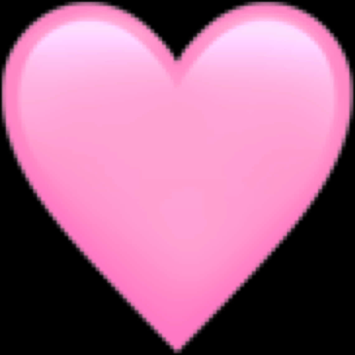 Glossy Pink Heart Emoji PNG Image