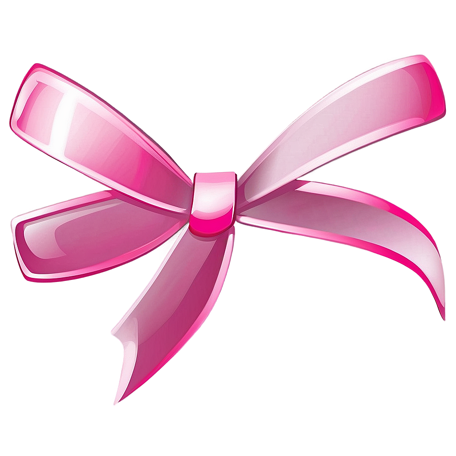 Glossy Pink Ribbon Graphic Png 05252024 PNG Image