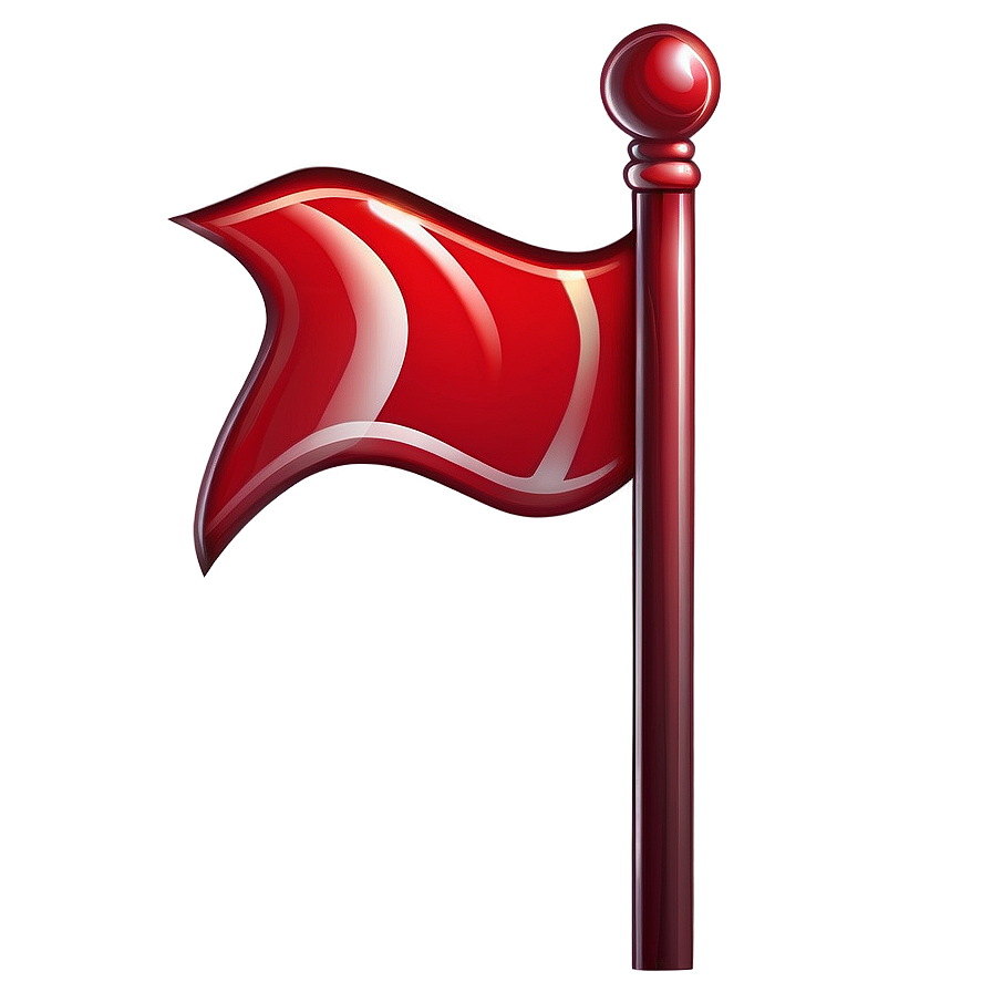 Glossy Red Flag Icon Png 05252024 PNG Image