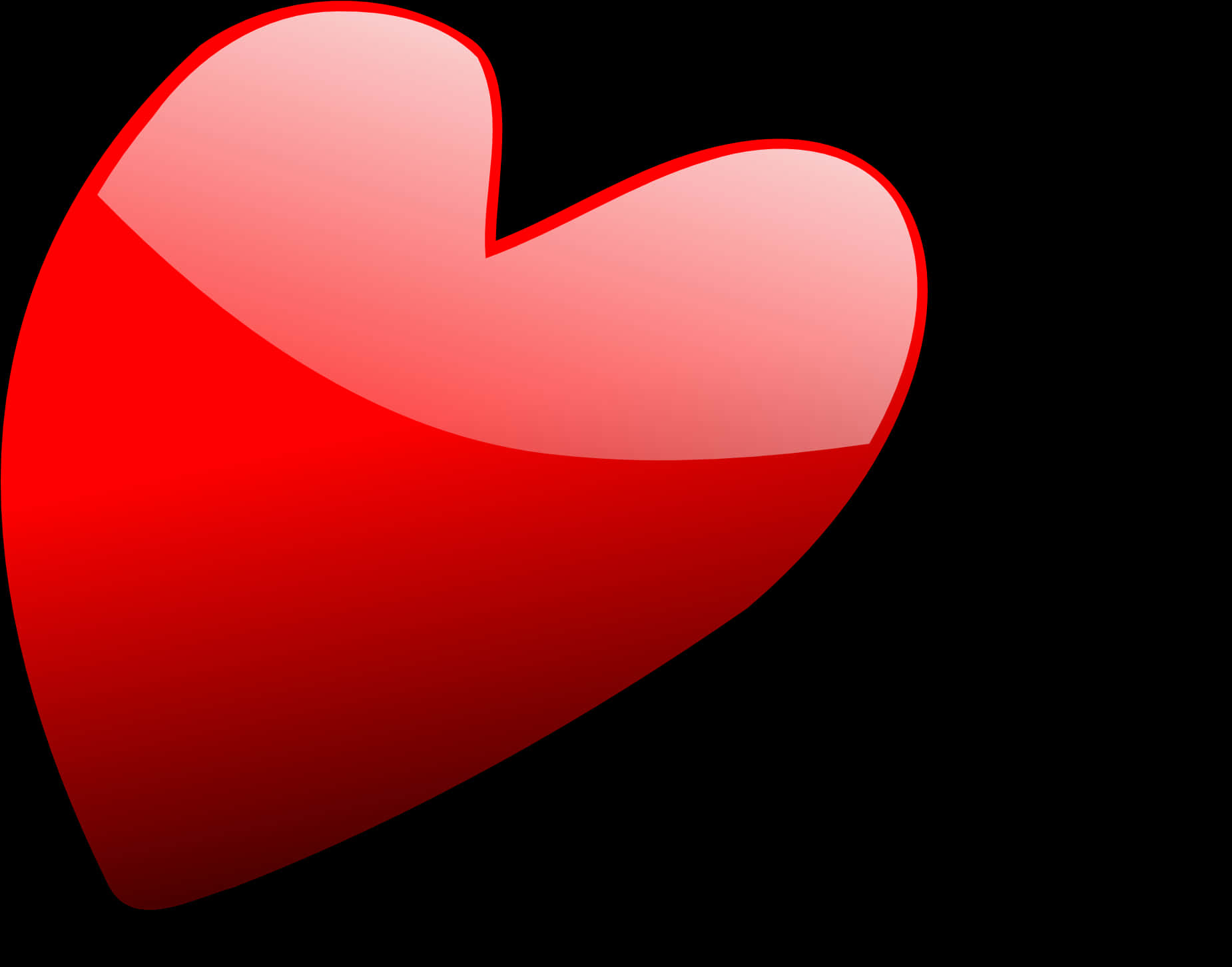 Glossy Red Heart Clipart PNG Image