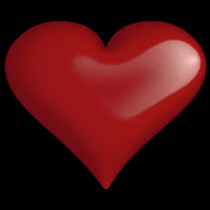 Glossy Red Heart Graphic PNG Image