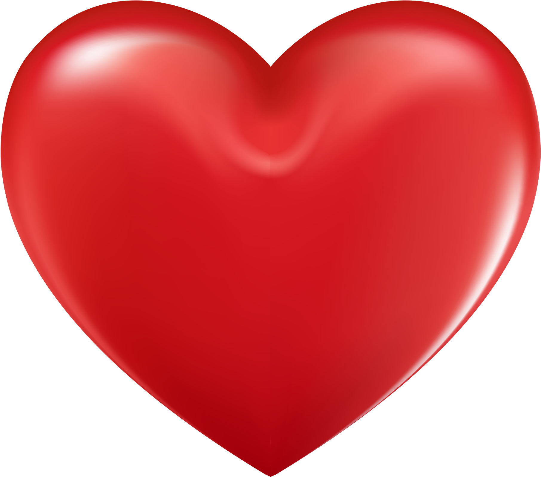 Glossy Red Heart Graphic PNG Image