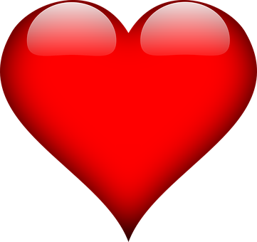 Glossy Red Heart Icon PNG Image